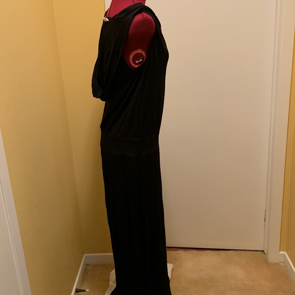 Trina Turk Sleeveless Maxi Dress/cowl neck & hoodie Effortless Midnight Allure - Picture 8 of 14